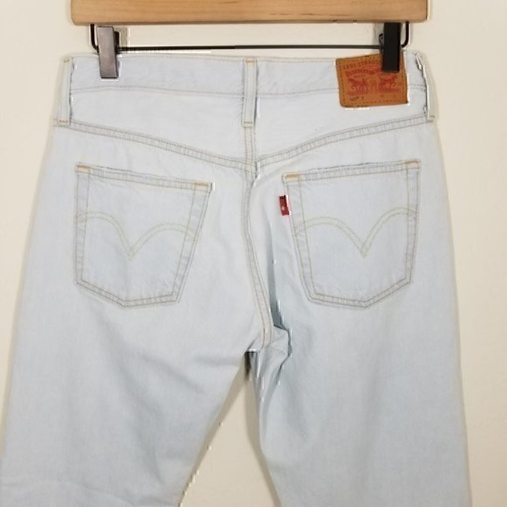 Levi's 501 Button Fly Floral Patch Distressed Jea… - image 7